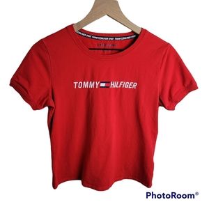 Tommy Hilfiger | Graphic Logo Shirt Red Tshirt Top Small
